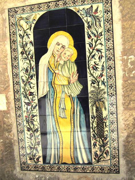 Marie Balian- the Virgin Mary , court of Saint James Cathedral ,Armenian Quarter Jerusalem 2012 Marie Balian- the Virgin Mary , court of Saint James Cathedral ,Armenian Quarter Jerusalem 2012