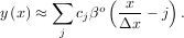 ∑ o ( x )
y(x) ≈ cjβ Δx-- j .
j