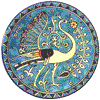 Stephan Karakashian, plate decorated with a fabulous white bird