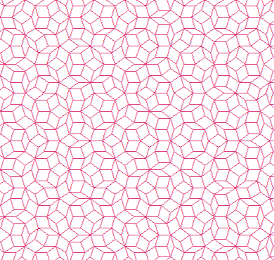 Animated 10-fold rotation of the Penrose tiling