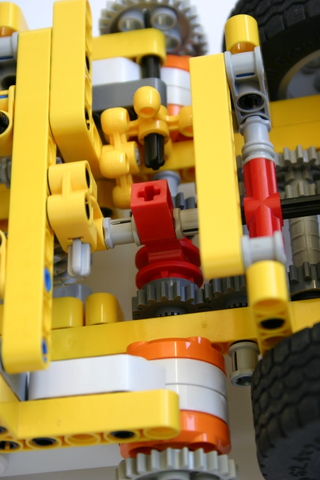 Closeup of the transmission (top)