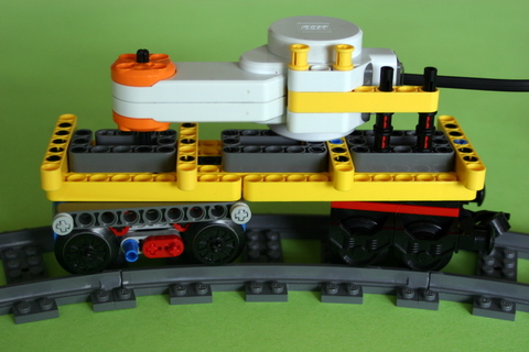 A Technic train with a NXT motor