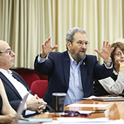 אהוד ברק התארח באוניברסיטת תל אביב במסגרת "קולוקוויום מנהיגות"