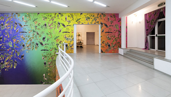  From the "Promised Land”: The gallery walls covered in all the colors of the rainbow. (Photo: Asaf Brenner)