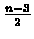 $\frac {n - 3}{2}$