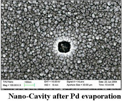 Nano-Cavity after Pd evaporation