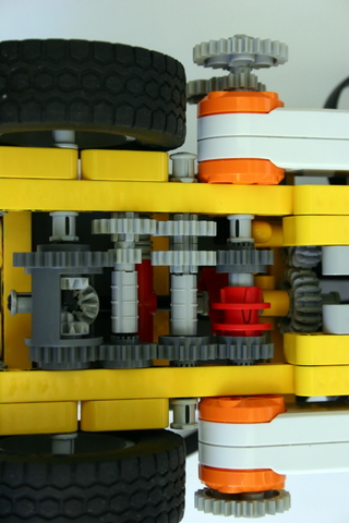 Closeup of the transmission (bottom)