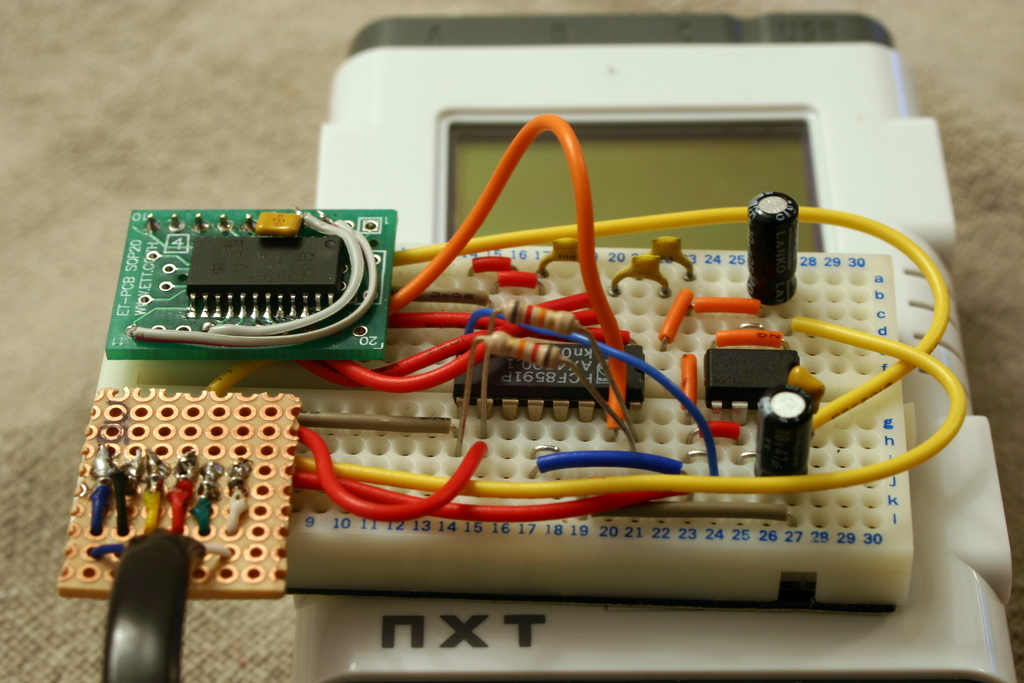 The acceleration sensor and the NXT